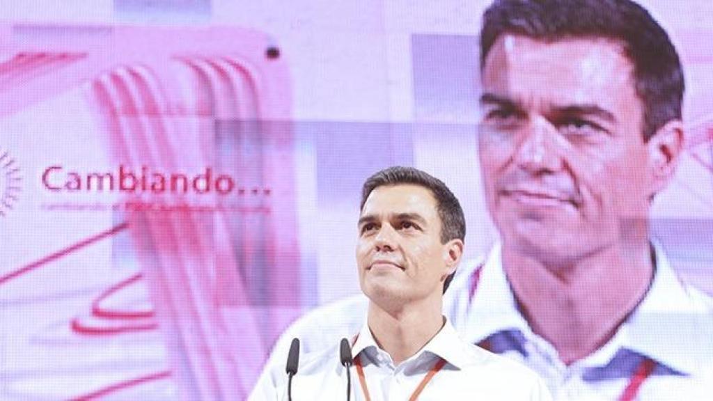 Pedro Sánchez en el Congreso Extraordinario del PSOE de 2014 en Madrid.