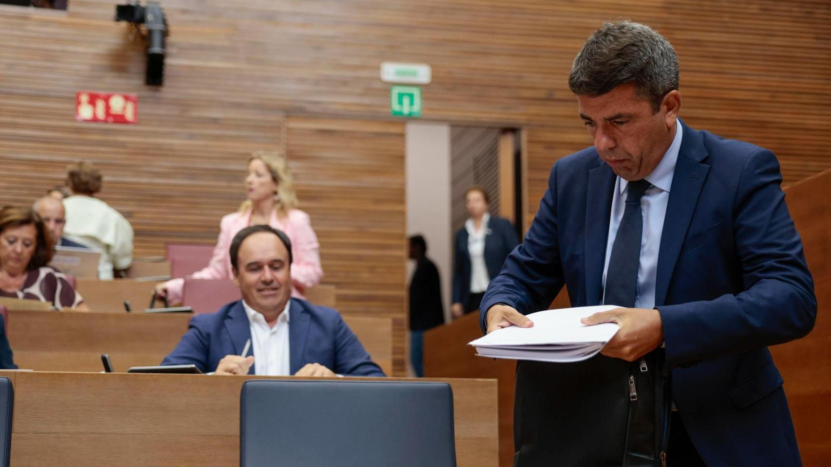 Carlos Mazón, en Les Corts durante el Debate de Política General. EFE/ Kai Forsterling