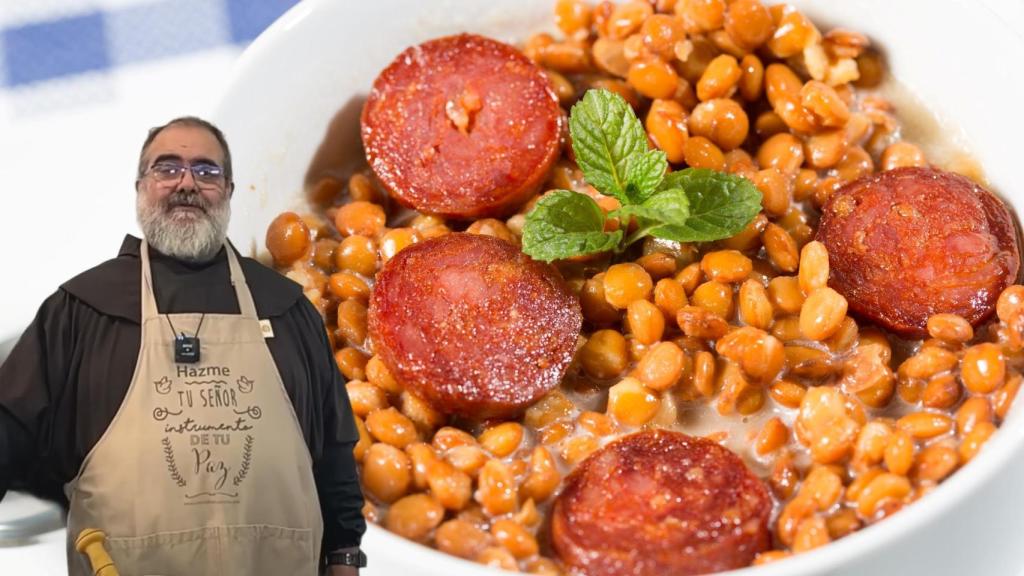 Fray Ángel en un montaje de El Español