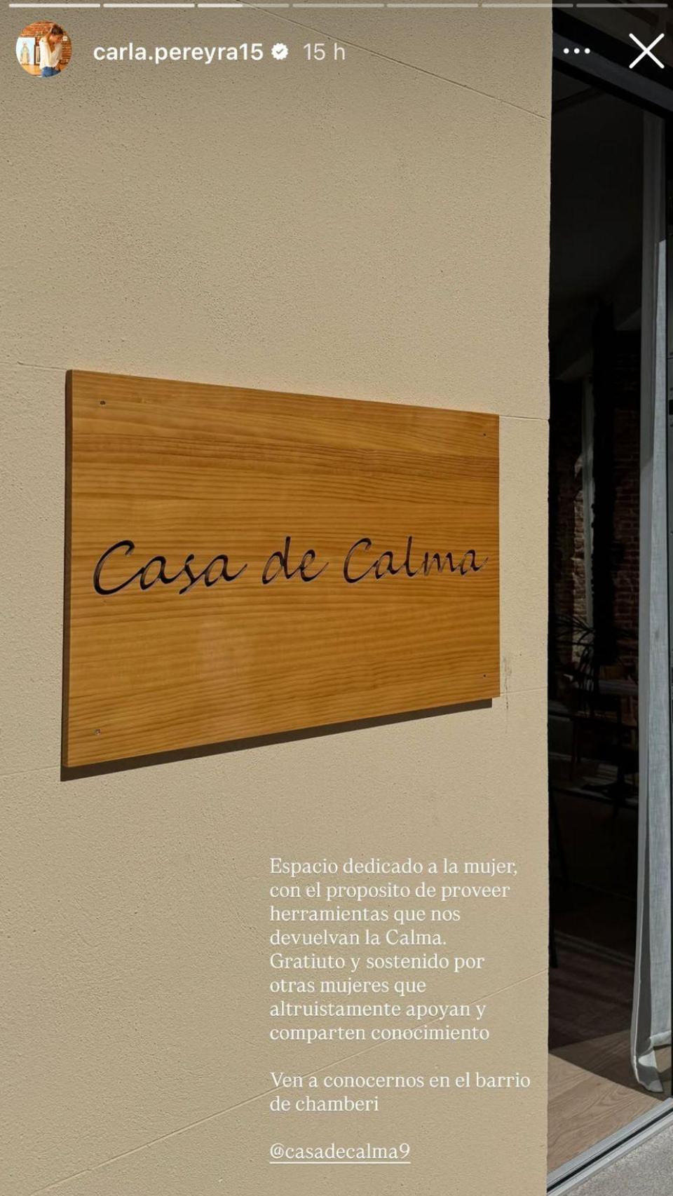 Carla Pereyra ha revelado detalles de su centro de acogida de mujeres a través de sus redes.
