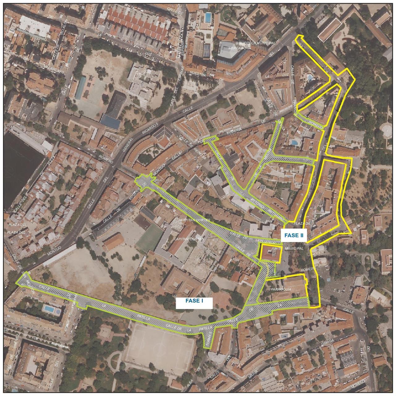 Fases de remodelación del casco de Carabanchel Bajo.