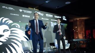 Pedro J. Ramírez y Jorge Lisbona, en el primer aniversario de EL ESPAÑOL DE ARAGÓN