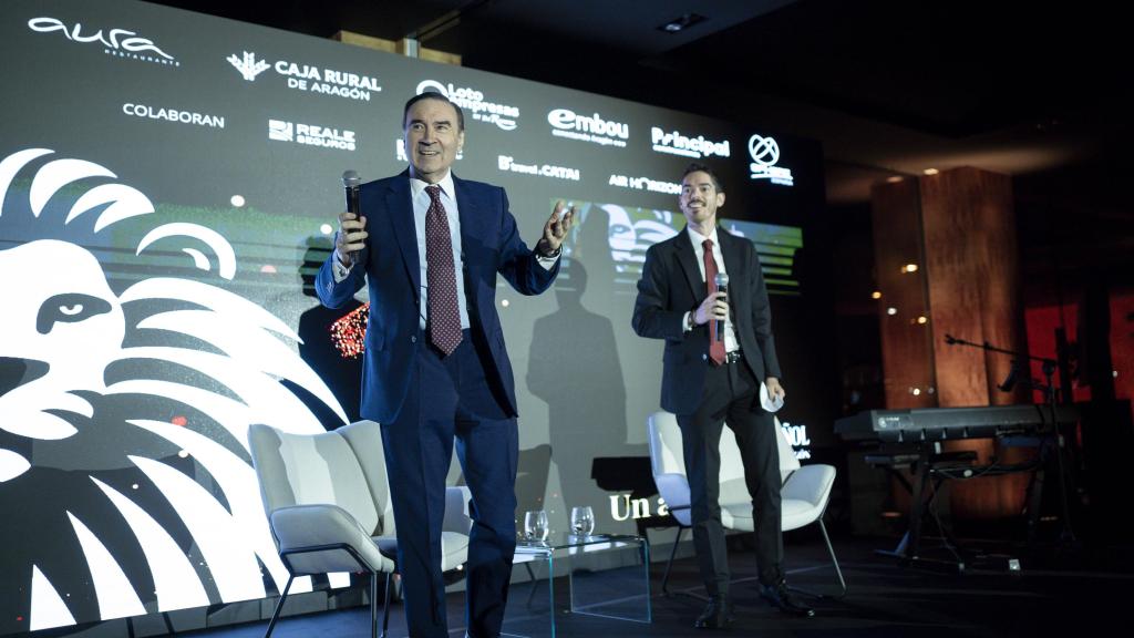 Pedro J. Ramírez y Jorge Lisbona, en el primer aniversario de EL ESPAÑOL DE ARAGÓN