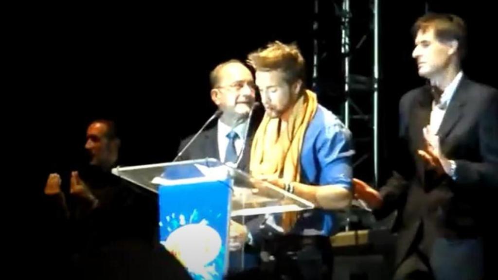 Pablo Alborán en el Pregón de la Feria de Málaga en La Malagueta.