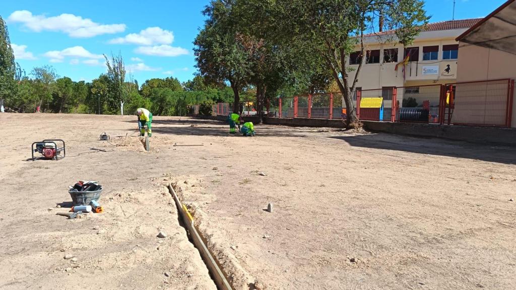 Construcción del nuevo aparcamiento en el entorno de la calle Río Manzanas