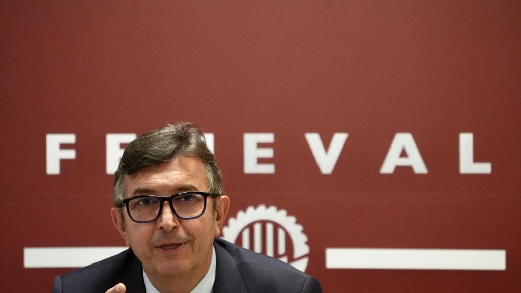 Vicente Lafuente en una rueda de prensa sobre su candidatura a presidir la CEV. Eduardo Manzana/EP