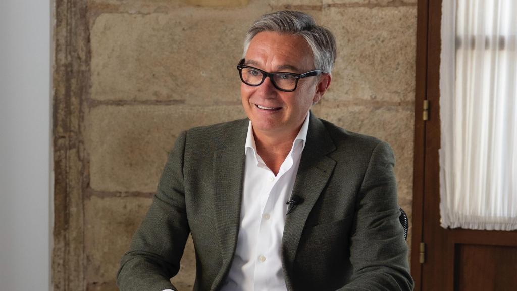 El portavoz de Vox, Manuel Gavira, durante la entrevista.