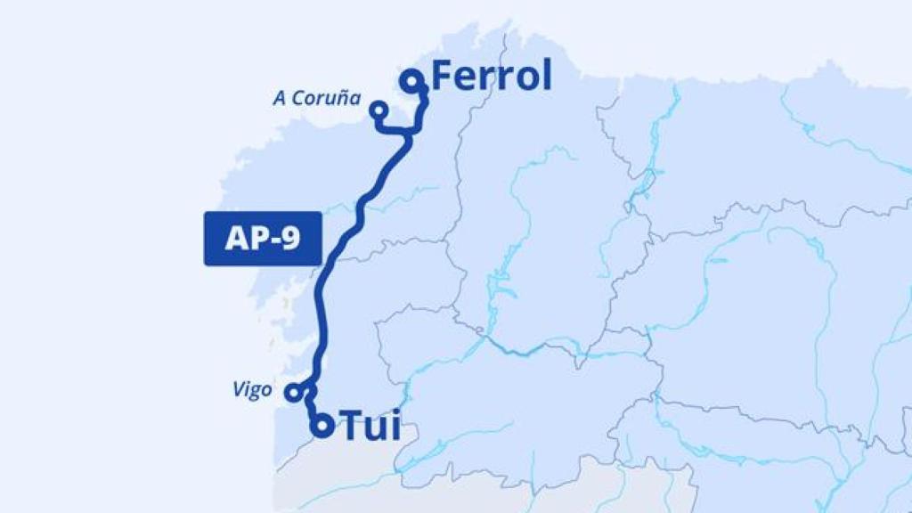 Trazado de la AP-9.
