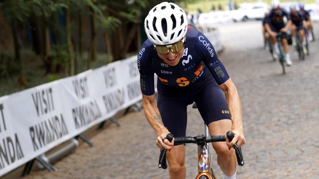 Mavi García, durante el reconocimiento del recorrido en Kigali.