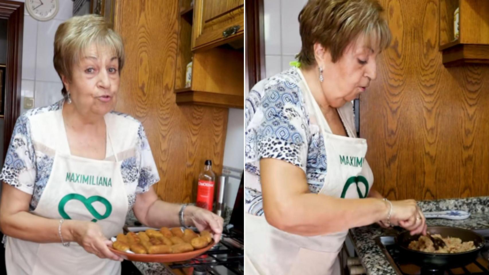 Conchita Polo haciendo croquetas