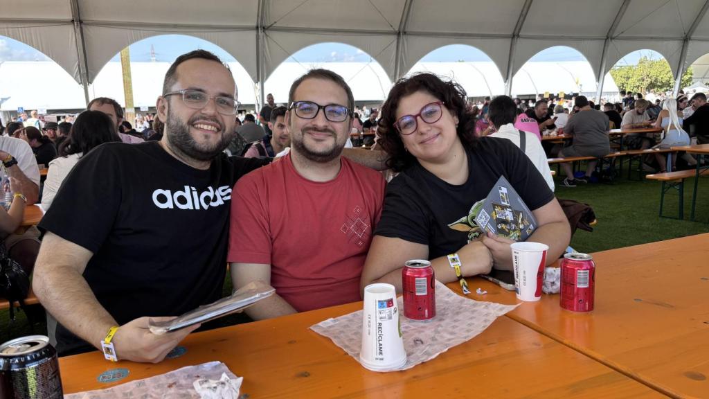 Dani, Carlos y Lorena en la Comic-Con de Málaga