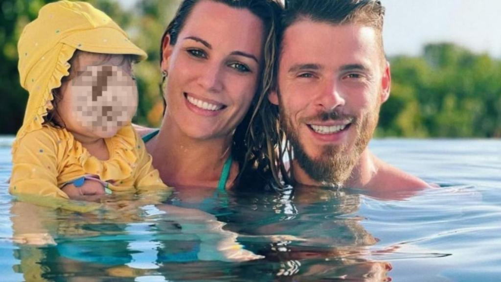 Edurne, David de Gea y su hija.