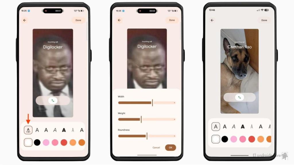 Personalización de la llamada