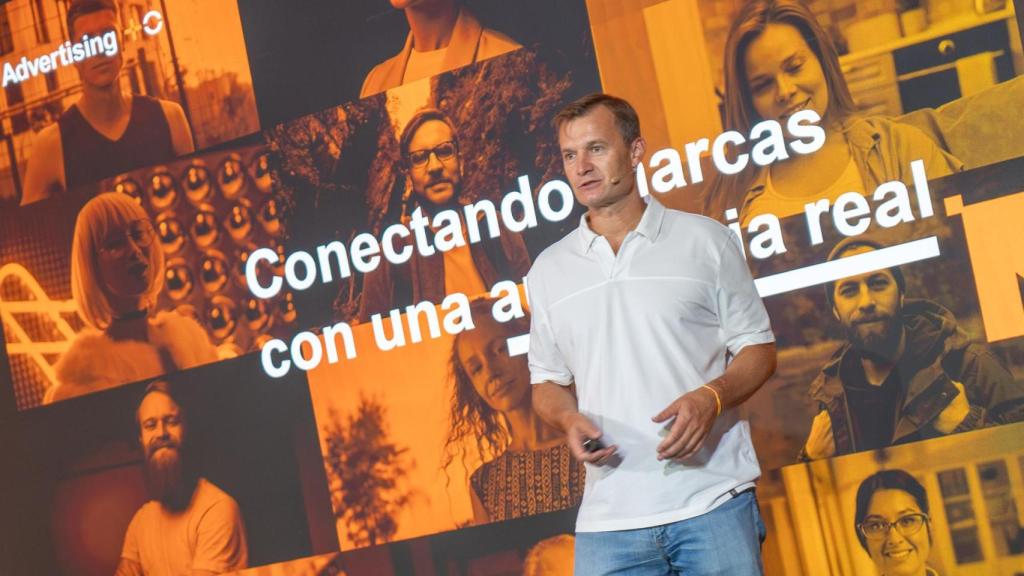 Meinrad Spenger, consejero delegado de Masorange, en el lanzamiento de Advertising, la plataforma publicitaria del grupo.