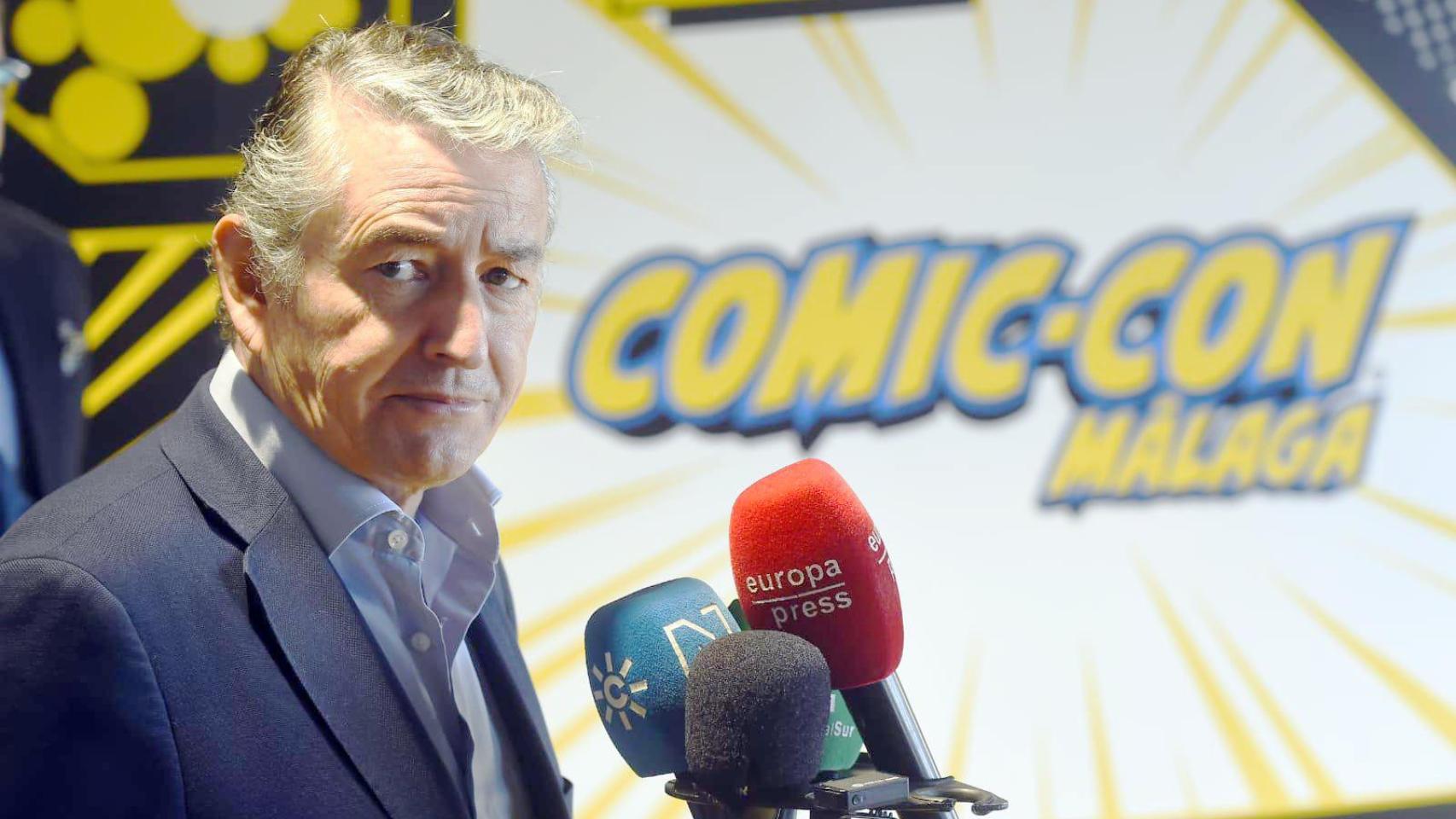 Antonio Sanz, consejero de Presidencia, en la Cómic-Con.