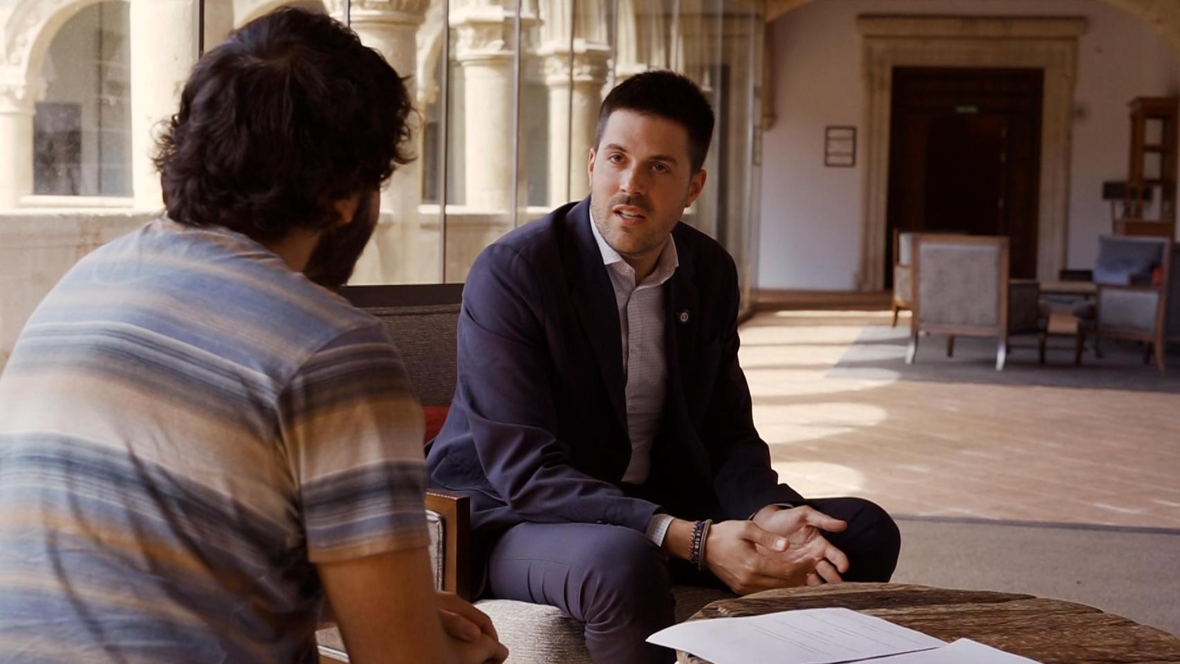 Diego Sanz durante la grabación del episodio.