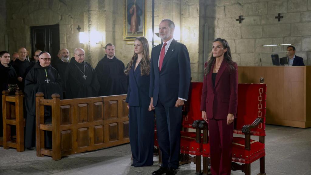 Los reyes y la princesa Leonor presiden el homenaje a los reyes de Navarra y al Reino de Navarra en el Monasterio de San Salvador de Leyre, en Yesa.