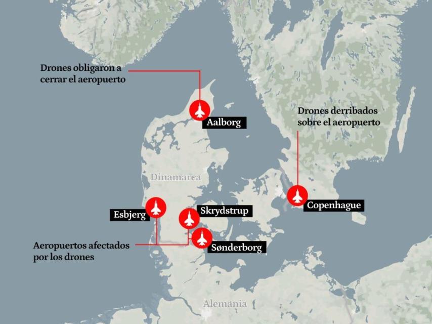 Terminales aeroportuarias afectadas por los drones.