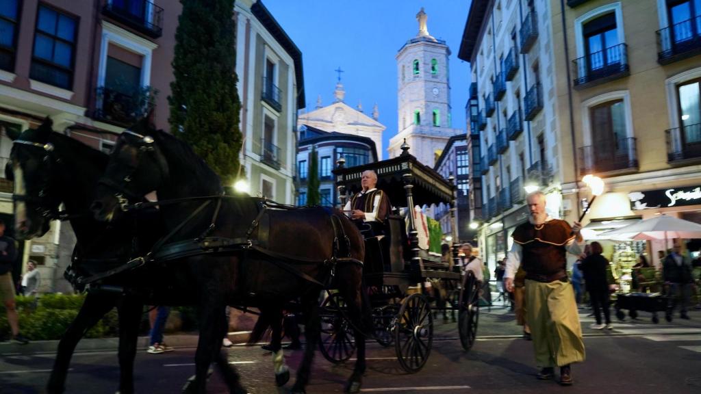 Recreación del funeral del príncipe Irlandés Red Hugh O'Donnell, este viernes en Valladolid