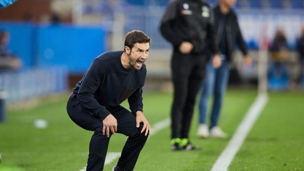 Gabi Fernández durante el choque.