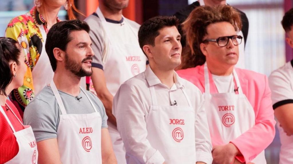 Torito junto a Jorge Luengo en 'MasterChef Celebrity'.