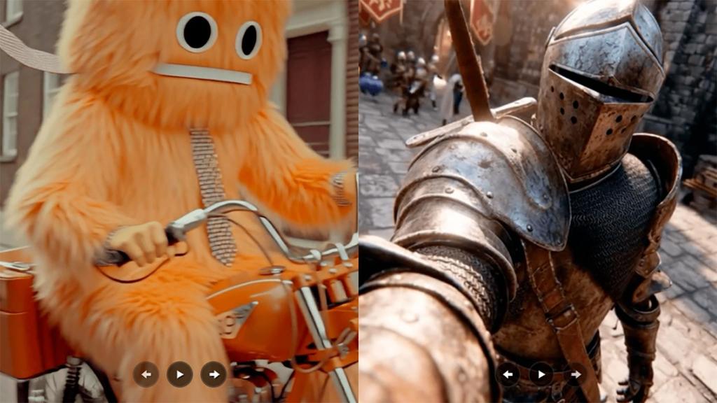 Capturas de vídeos generados por IA en Vibes de Meta