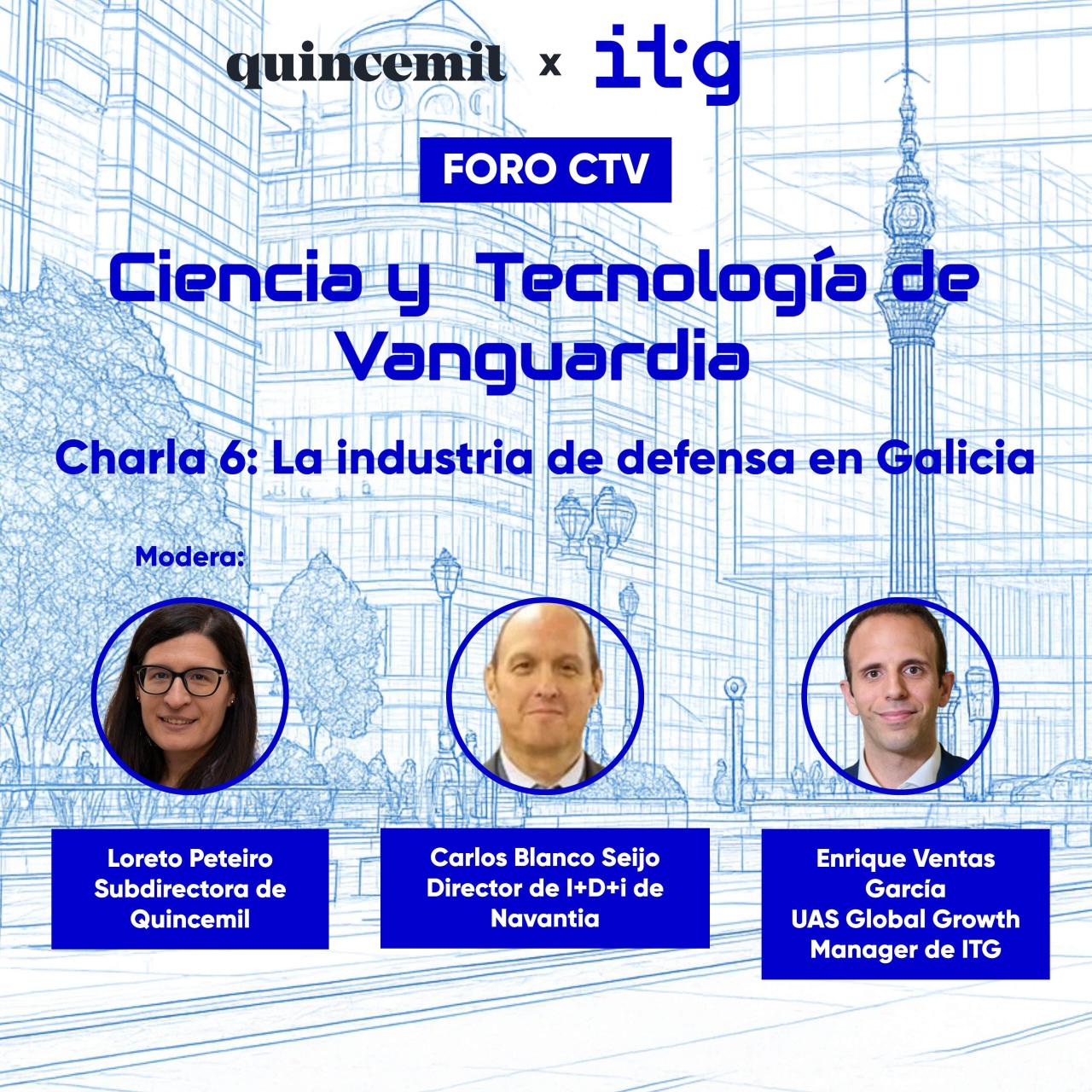 Los participantes de la charla sobre la industria de defensa en Galicia