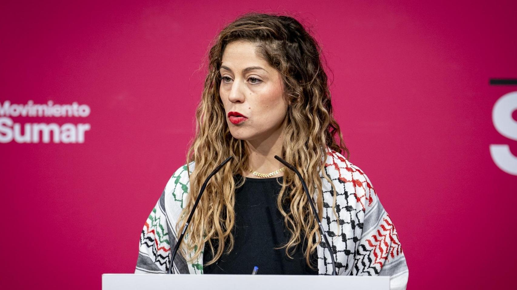 La coordinadora general del Movimiento Sumar, Lara Hernández, este sábado.