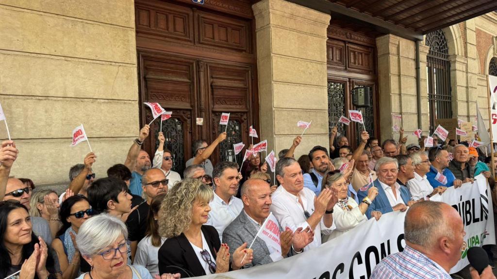 Manifestación en Madrid por la supresión de paradas de AVE en Sanabria AV