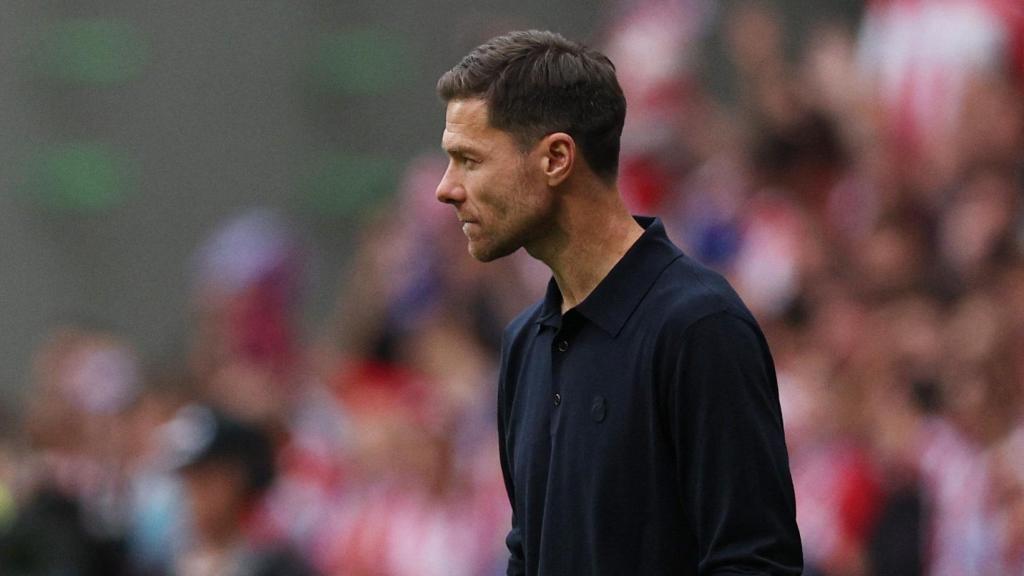 Xabi Alonso, durante el derbi contra el Atlético.