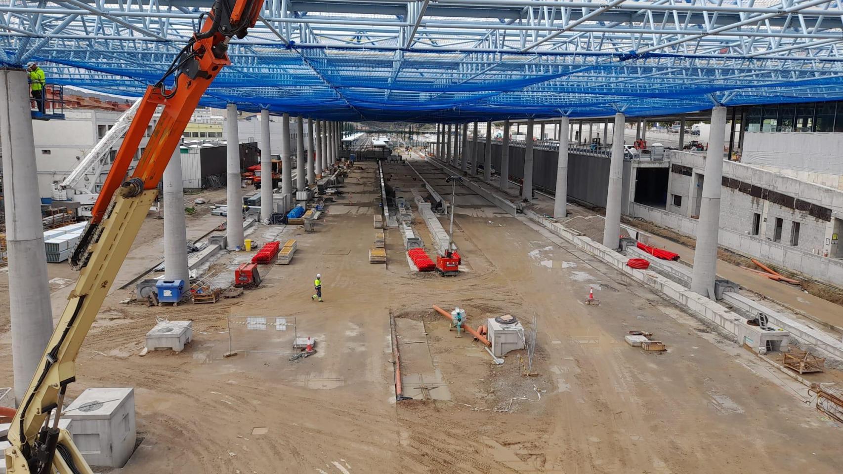 Estado de las obras de la estación intermodal de A Coruña