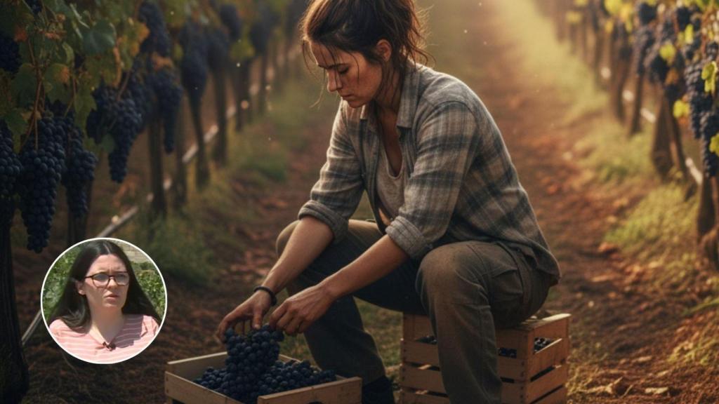 Imagen de una agricultura vinícola.