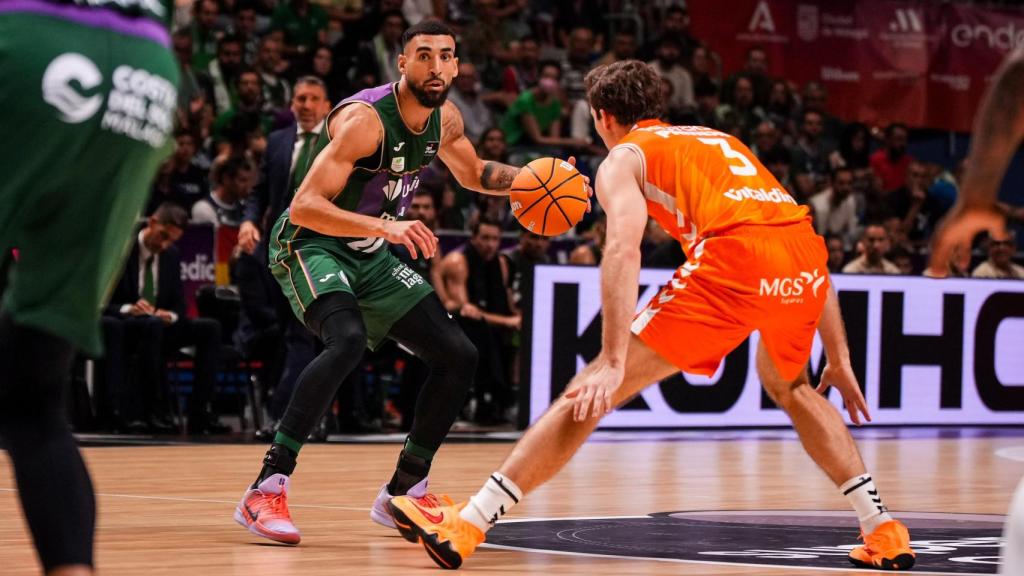 Chris Duarte durante el Unicaja vs. Valencia Basket de la Supercopa Endesa 2025.