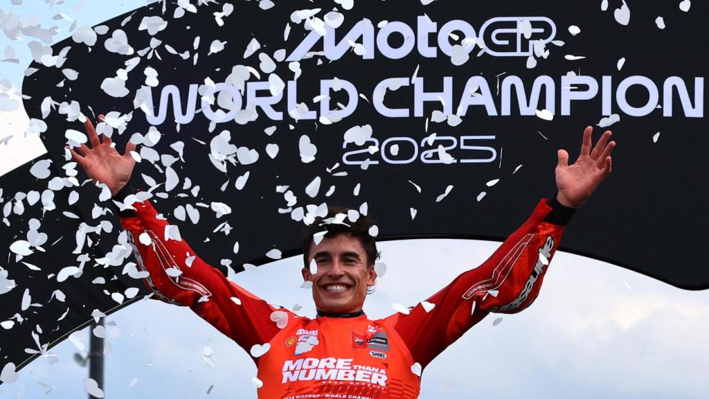 Marc Márquez, tras ganar el Mundial de MotoGP.