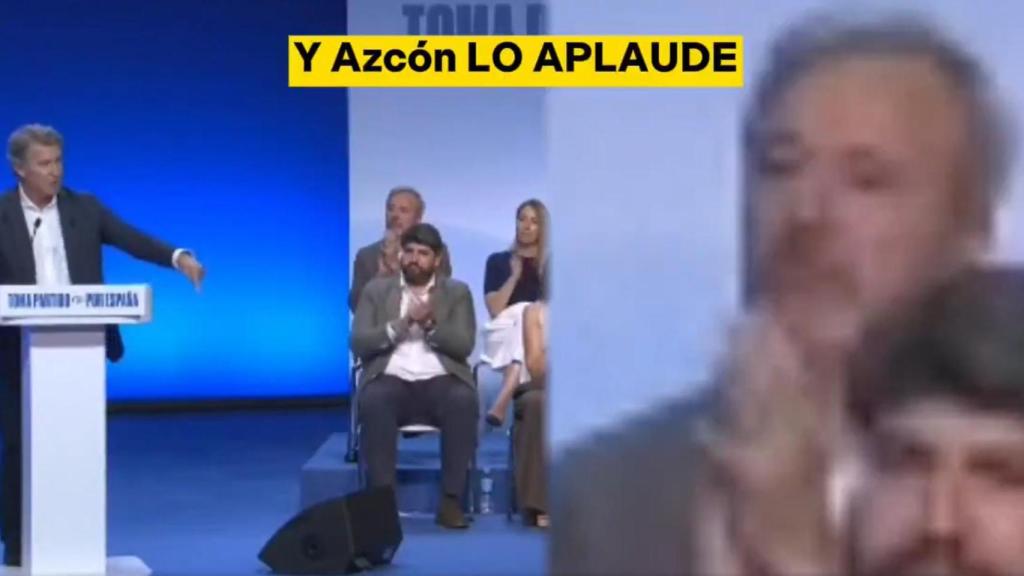 Azcón, en el vídeo compartido por Pilar Alegría.