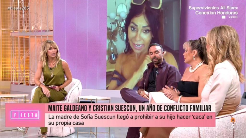 Emma García, Luis Rollán, Amor Romeira y Mónica Pont en 'Fiesta'.