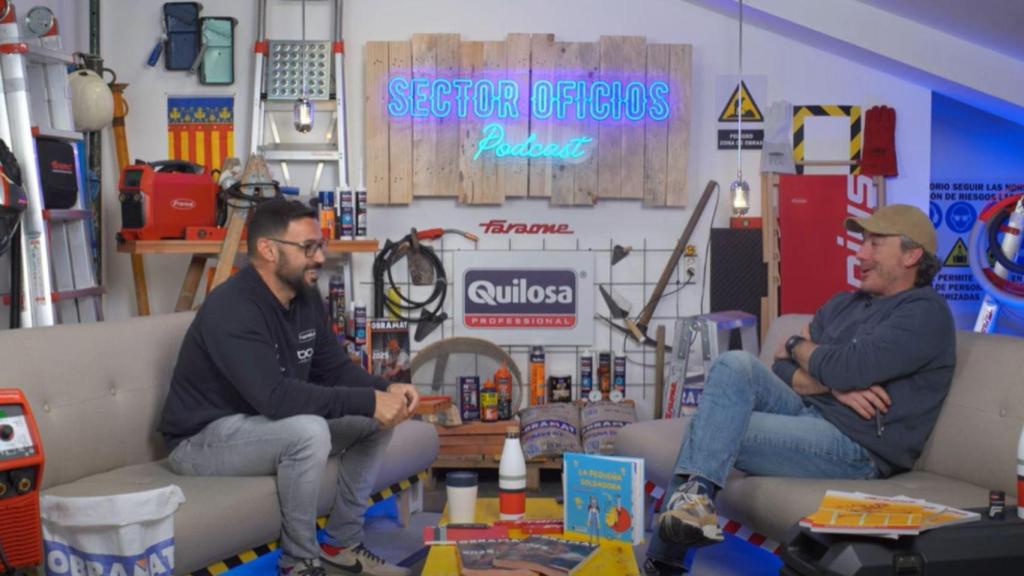 Sergio contando su experiencia.