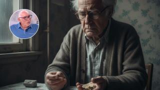 Ángel y un pensionado hecho con IA.