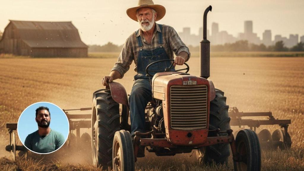 El jornalero y un agricultor creado con IA.