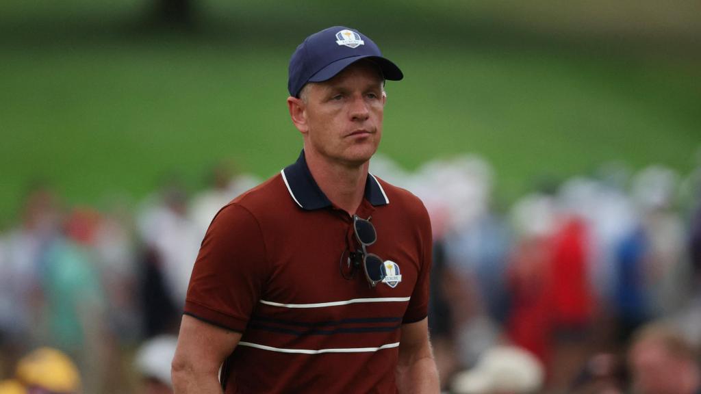 Luke Donald, durante la segunda jornada de la Ryder Cup 2025