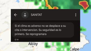 El aviso de SANITAT que ha llegado a los móviles de los alicantinos.
