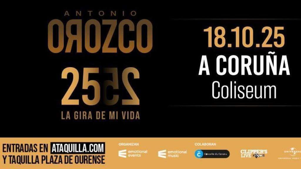 El cantautor Antonio Orozco regresa a los escenarios herculinos con su tour 'La gira de mi vida'