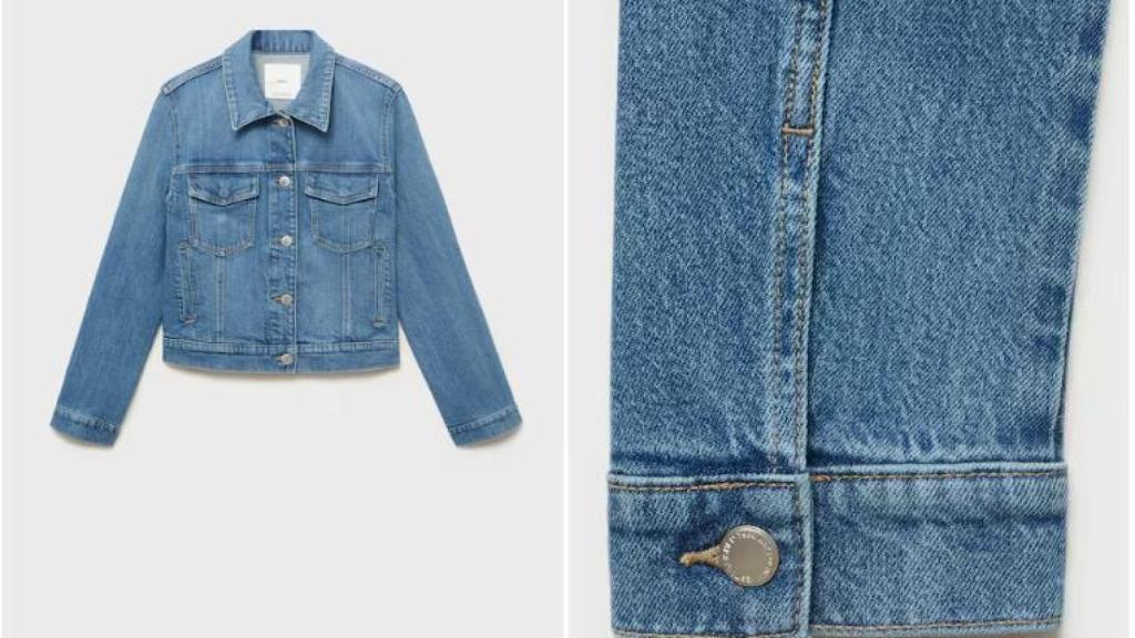 Chaqueta vaquera bolsillos.