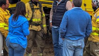Núñez en el incendio Pico del Lobo