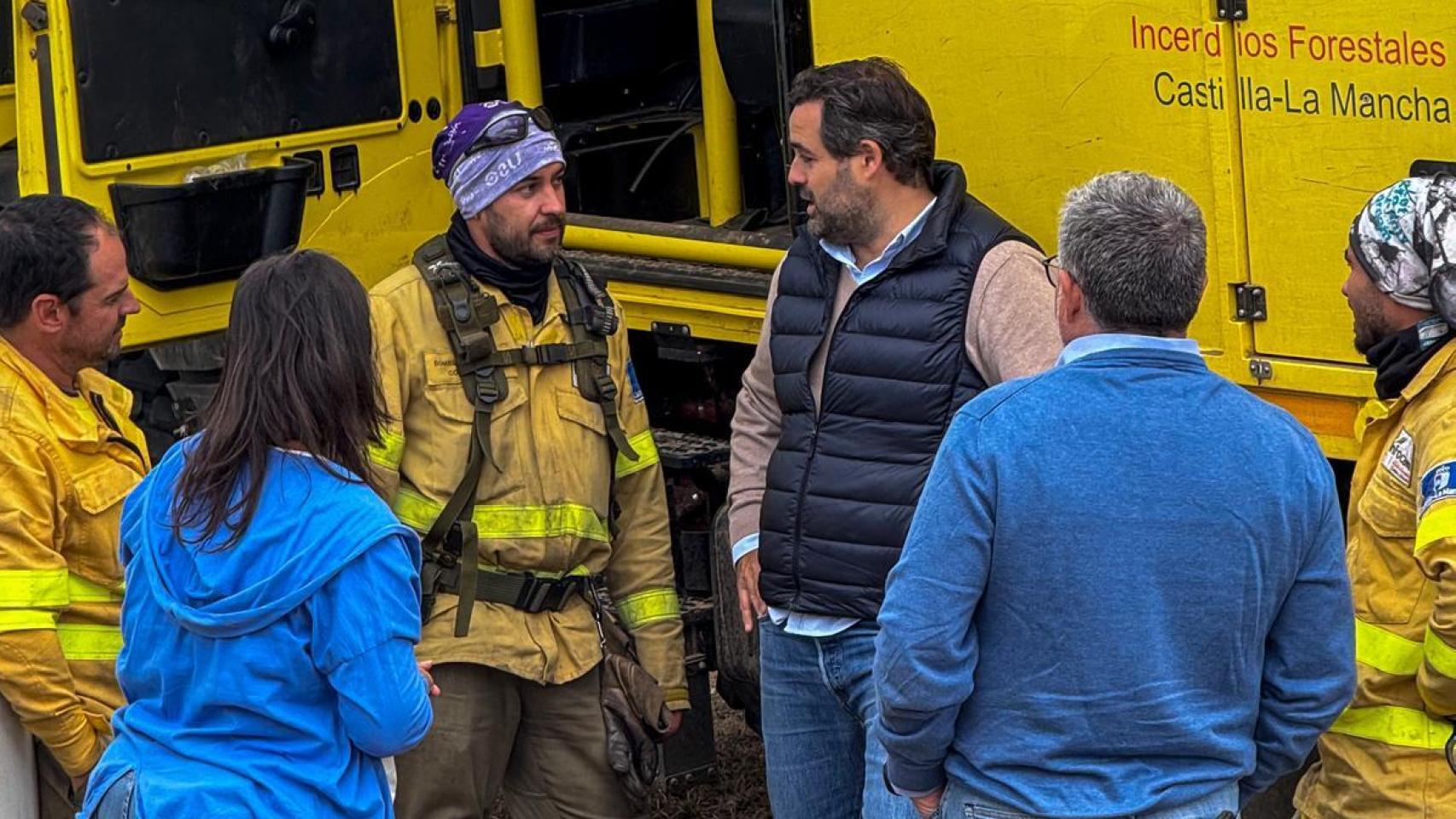 Núñez en el incendio Pico del Lobo