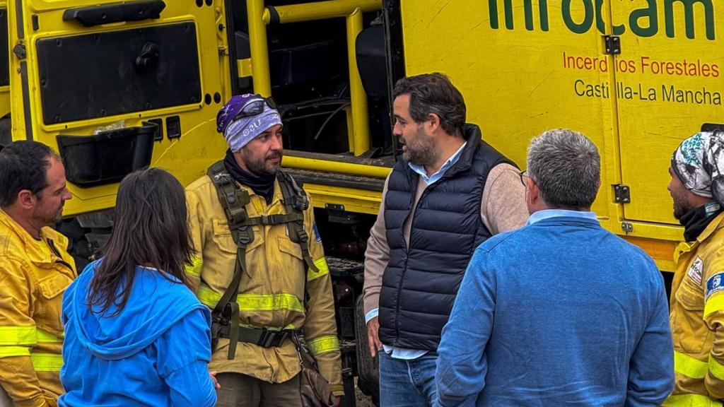 Núñez en el incendio Pico del Lobo