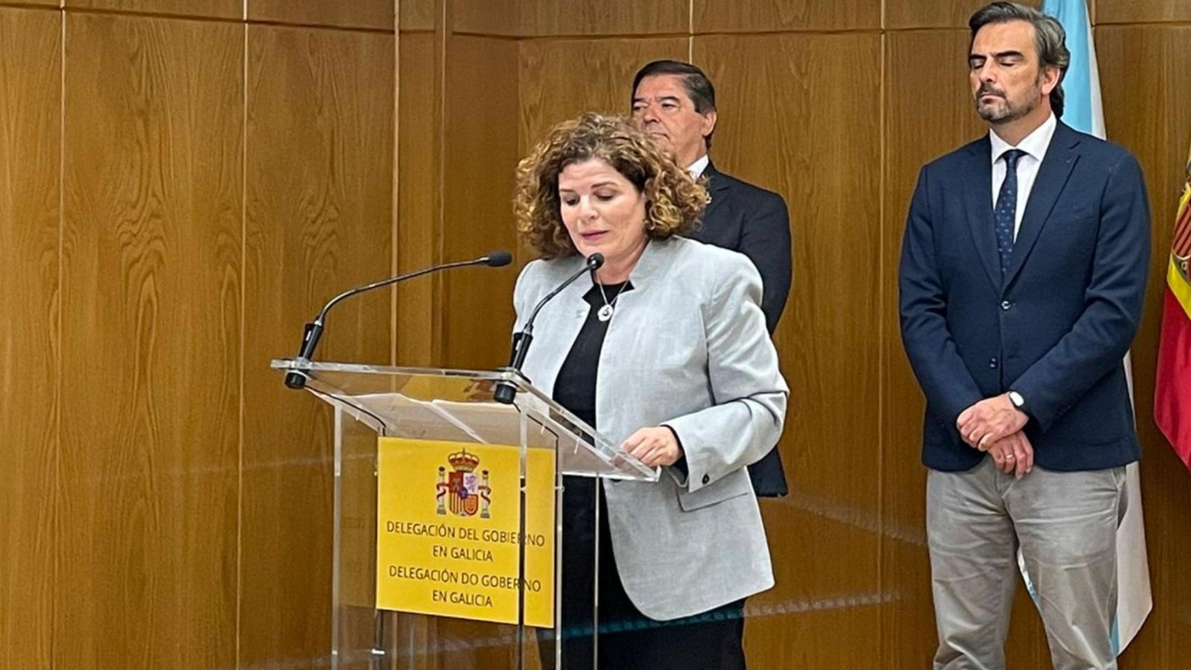 María Rivas en la toma de posesión de Julio Abalde