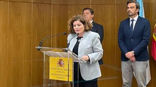 María Rivas en la toma de posesión de Julio Abalde