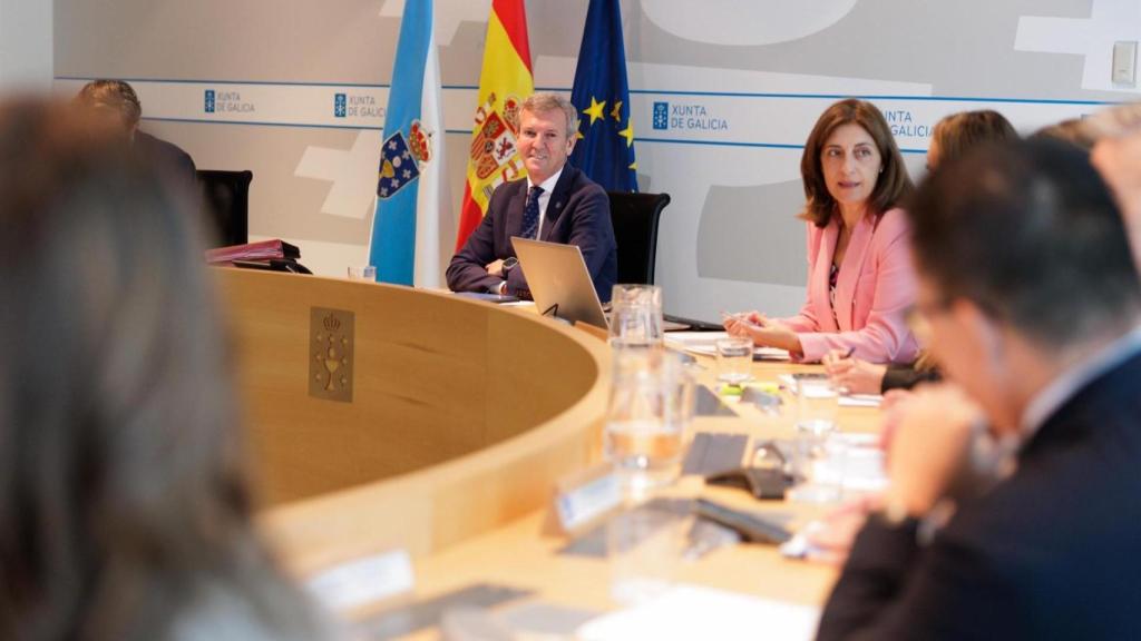 El presidente de la Xunta, Alfonso Rueda, preside el Consello de la Xunta.