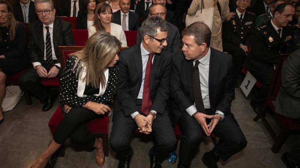 Milagros Tolón, Félix Bolaños y Emiliano García-Page.